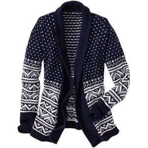 Gap fair isle open cardigan